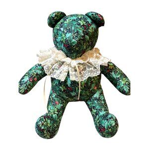 Homemade Stuffed Plush Teddy Bear Christmas Theme Pattern